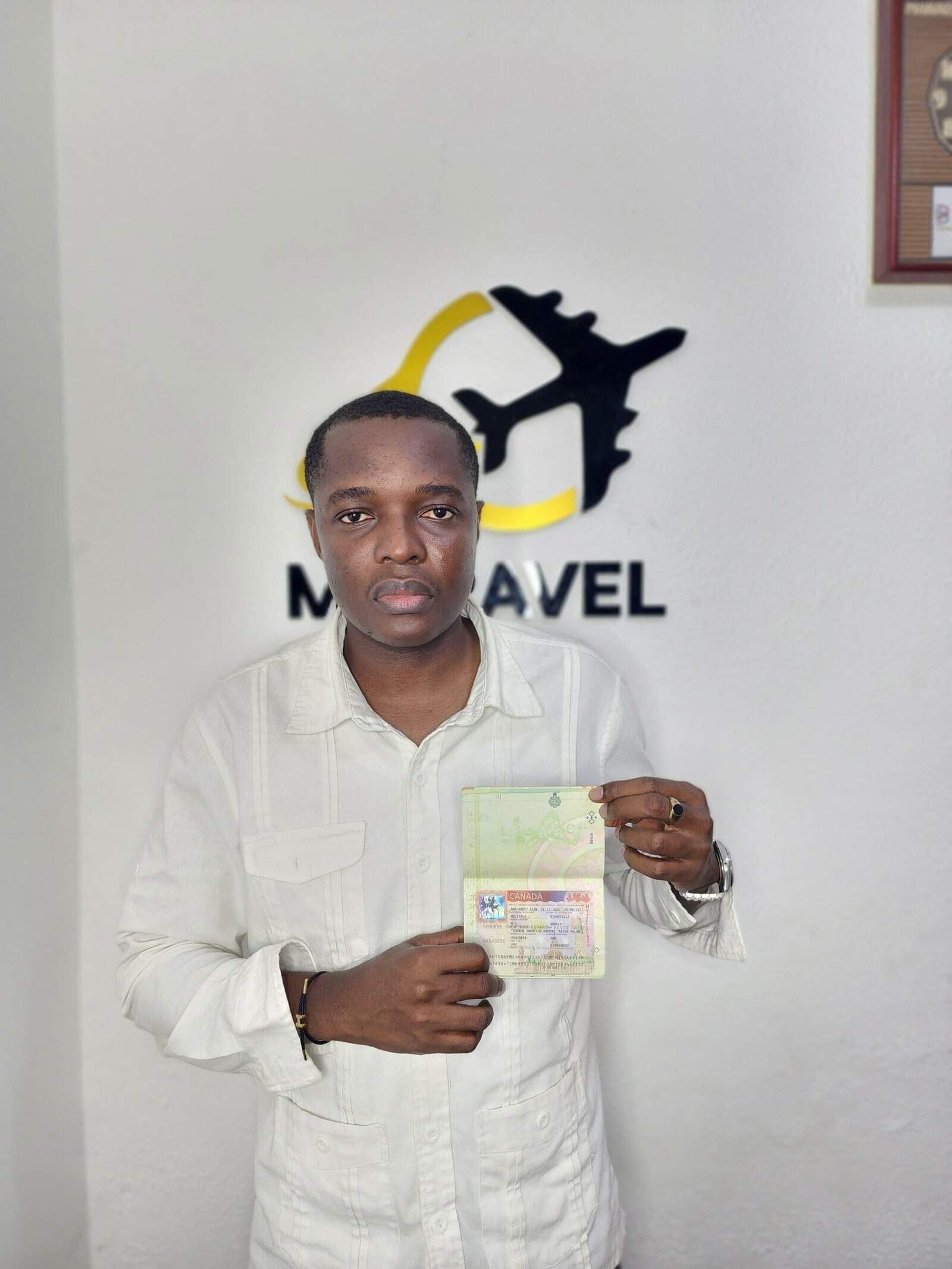 Client M-Travel ayant obtenu son visa Canada, aujourd'hui à Toronto